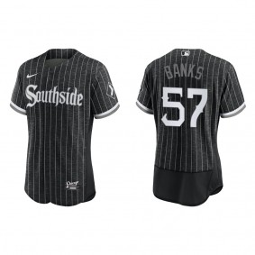 Men's Chicago White Sox Tanner Banks Black City Connect Authentic Jersey