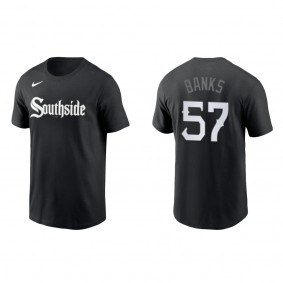 Men's Chicago White Sox Tanner Banks Black City Connect Wordmark T-Shirt