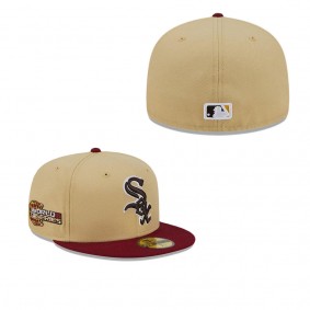 Men's Chicago White Sox Vegas Gold Cardinal 59FIFTY Fitted Hat