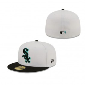 Men's Chicago White Sox New Era White Black Spring Color Pack Two-Tone 59FIFTY Fitted Hat