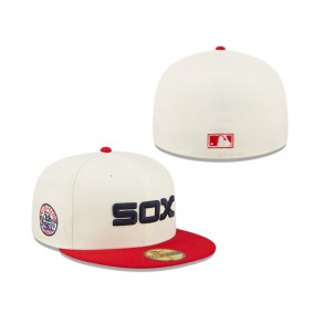 Men's Chicago White Sox White Red Cooperstown Collection 1983 MLB All-Star Game Chrome 59FIFTY Fitted Hat