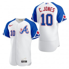 Chipper Jones Atlanta Braves White City Connect Authentic Jersey