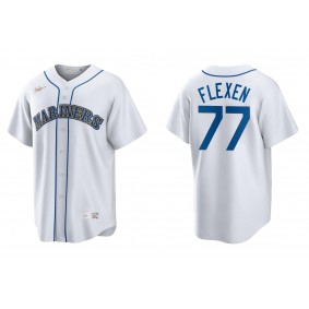 Men's Seattle Mariners Chris Flexen White Cooperstown Collection Home Jersey