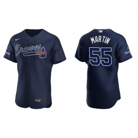 Chris Martin Atlanta Braves Navy Alternate 2021 World Series Champions Authentic Jersey