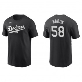 Dodgers Chris Martin Black Name & Number T-Shirt