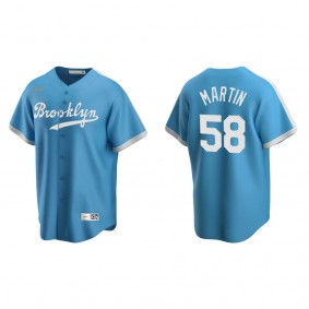Dodgers Chris Martin Light Blue Cooperstown Collection Alternate Jersey