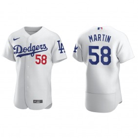 Dodgers Chris Martin White Authentic Home Jersey
