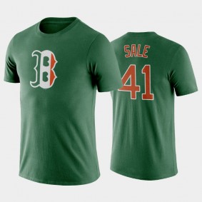 Chris Sale Irish Heritage Red Sox Green T-Shirt