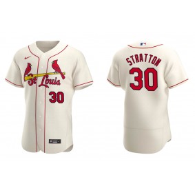 Men's St. Louis Cardinals Chris Stratton Cream Authentic Alternate Jersey