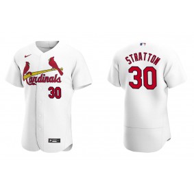 Men's St. Louis Cardinals Chris Stratton White Authentic Home Jersey