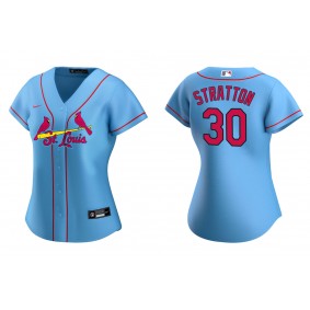 Women's St. Louis Cardinals Chris Stratton Blue Replica Jersey