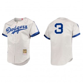 Chris Taylor Men's Brooklyn Dodgers Jackie Robinson Mitchell & Ness Gray Cooperstown Collection Authentic Jersey