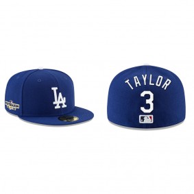 Chris Taylor Los Angeles Dodgers Royal 2022 Postseason Side Patch 59FIFTY Fitted Hat