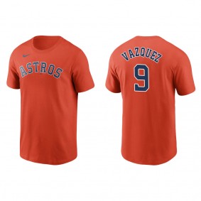 Men's Houston Astros Christian Vazquez Orange Name & Number Nike T-Shirt