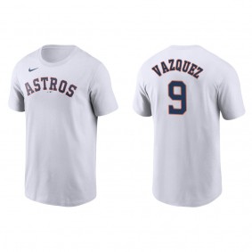 Men's Houston Astros Christian Vazquez White Name & Number Nike T-Shirt