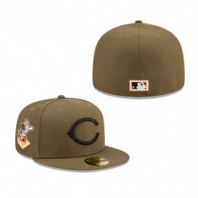 Cincinnati Reds New Era 1953 All-Star Game Hunter Flame Undervisor 59FIFTY Fitted Hat Olive
