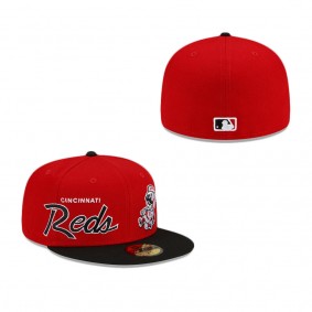 Cincinnati Reds Double Logo 59FIFTY Fitted Hat