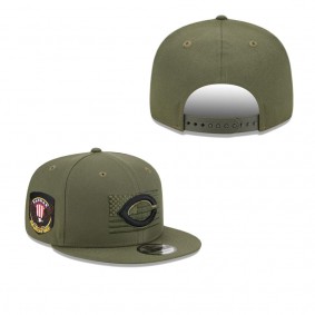 Men's Cincinnati Reds Green 2023 Armed Forces Day 9FIFTY Snapback Adjustable Hat