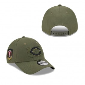 Men's Cincinnati Reds Green 2023 Armed Forces Day 9FORTY Adjustable Hat