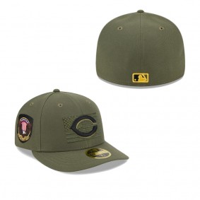 Men's Cincinnati Reds Green 2023 Armed Forces Day Low Profile 59FIFTY Fitted Hat