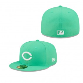 Cincinnati Reds Island Green Logo White 59FIFTY Fitted Hat