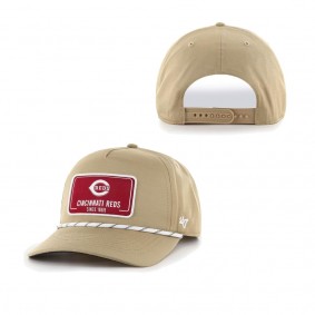Men's Cincinnati Reds Khaki Oxford Tech Hitch Snapback Hat