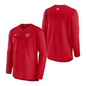 Men's Cincinnati Reds Nike Red Authentic Collection Game Time Performance Half-Zip Top