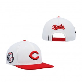 Men's Cincinnati Reds Pro Standard White Logo Snapback Hat