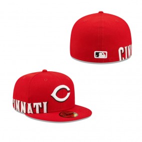 Men's Cincinnati Reds Red Sidesplit 59FIFTY Fitted Hat