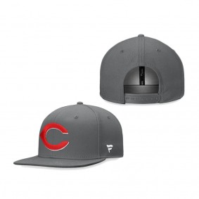 Cincinnati Reds Fanatics Branded Snapback Hat Graphite