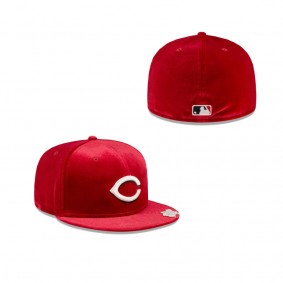 Cincinnati Reds Velvet Visor Clip 59FIFTY Fitted Hat