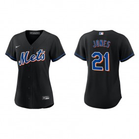 Cleon Jones Women's New York Mets Nike Black Alternate Replica Jersey
