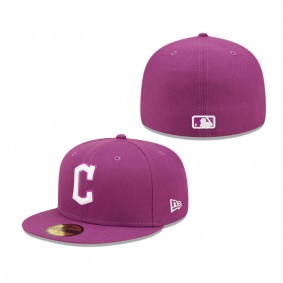 Cleveland Guardians Grape Logo 59FIFTY Fitted Hat
