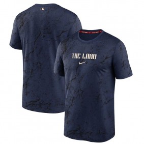 Men's Cleveland Guardians Navy 2024 City Connect Authentic Collection Practice Velocity Performance T-Shirt
