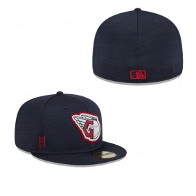 Men's Cleveland Guardians Navy 2024 Clubhouse 59FIFTY Fitted Hat