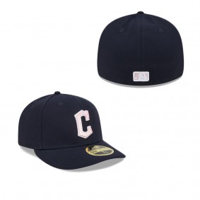 Men's Cleveland Guardians Navy 2024 Mother's Day Low Profile 59FIFTY Fitted Hat