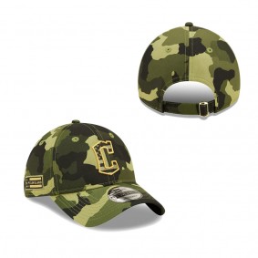 Men's Cleveland Guardians New Era Camo 2022 Armed Forces Day 9TWENTY Adjustable Hat