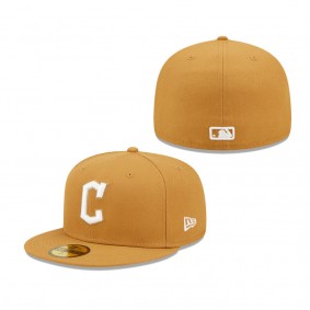 Men's Cleveland Guardians Tan Wheat 59FIFTY Fitted Hat
