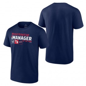 Men's Cleveland Guardians Terry Francona Navy 2022 AL Manager of the Year T-Shirt