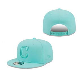 Men's Cleveland Indians New Era Turquoise Spring Color Pack 9FIFTY Snapback Hat