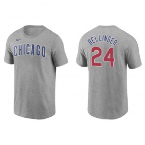 Cody Bellinger Men's Chicago Cubs Javier Baez Nike Gray Name & Number T-Shirt