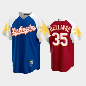 Dodgers 2022 Filipino Heritage Night Cody Bellinger Royal Red Jersey