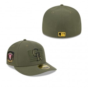 Men's Colorado Rockies Green 2023 Armed Forces Day Low Profile 59FIFTY Fitted Hat