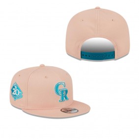Men's Colorado Rockies Pink Sky Aqua Undervisor 9FIFTY Snapback Hat