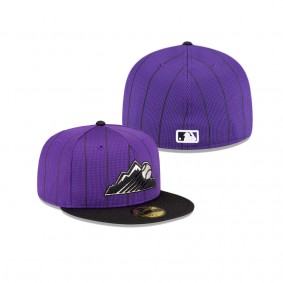 Men's Colorado Rockies Purple 2024 Batting Practice 59FIFTY Fitted Hat