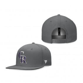 Colorado Rockies Fanatics Branded Snapback Hat Graphite