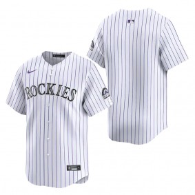 Men's Colorado Rockies White Home Limited Jersey