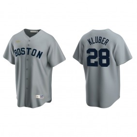 Corey Kluber Men's Boston Red Sox Nike Gray Road Cooperstown Collection Jersey