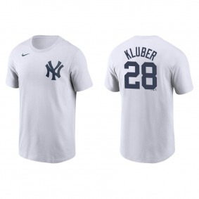 Corey Kluber Men's New York Yankees Aaron Judge Nike White Name & Number T-Shirt