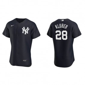 Corey Kluber Men's New York Yankees Nike Navy Alternate Authentic Logo Jersey